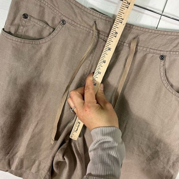 J Jill Women’s linen shorts size 8 light brown summer - Picture 6 of 16